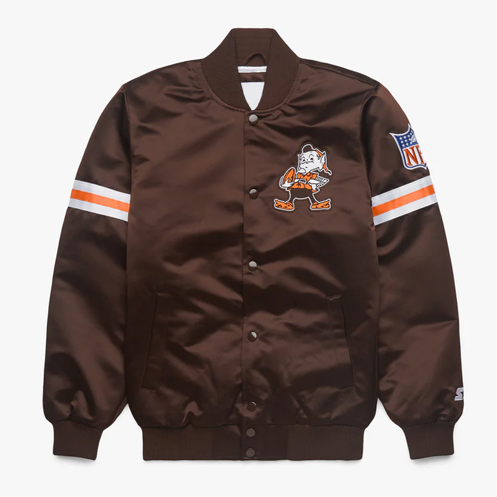 Gridiron Cleveland Browns Satin Jacket - Image 2
