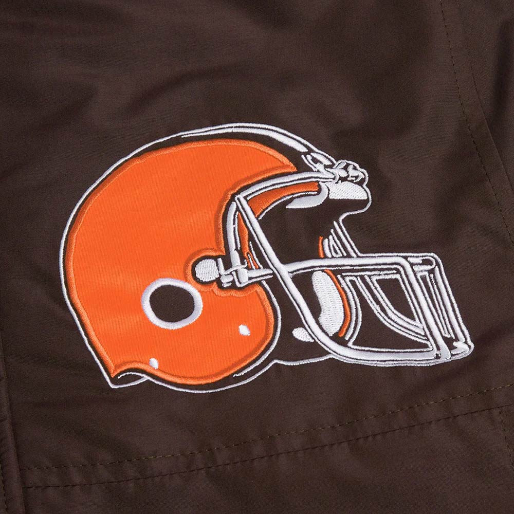 Cleveland Browns Brown Hooded Jacket - Image 3