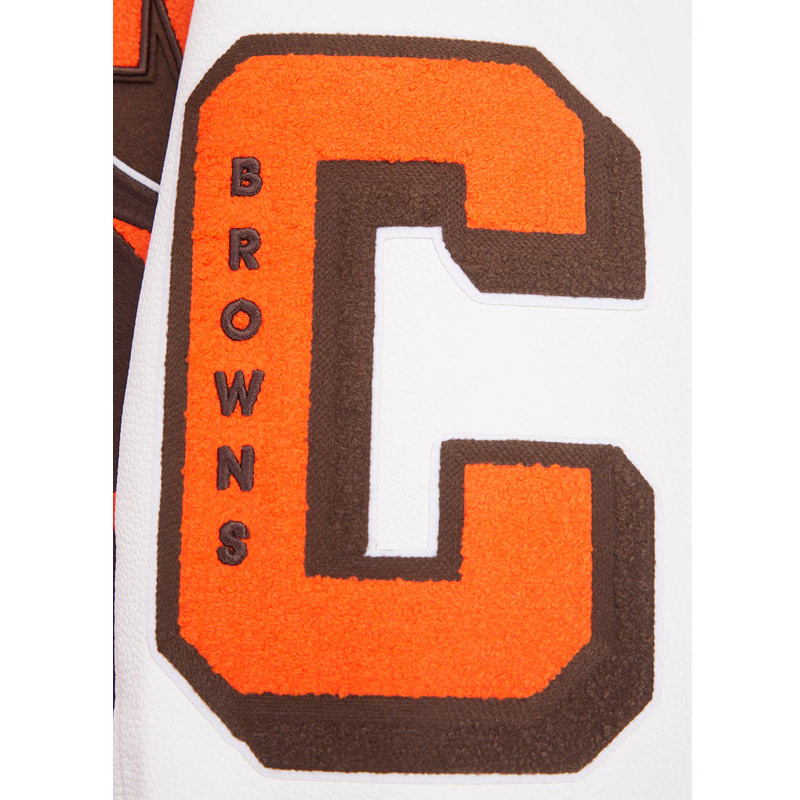Cleveland Browns Mashup Rib Varsity Wool/Leather Jacket - Image 8