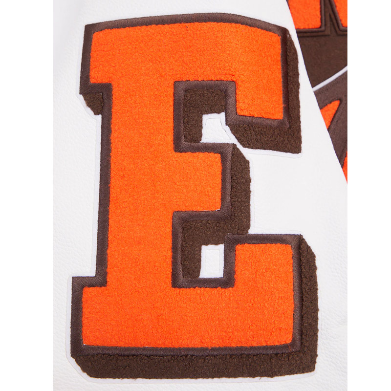Cleveland Browns Mashup Rib Varsity Wool/Leather Jacket - Image 9