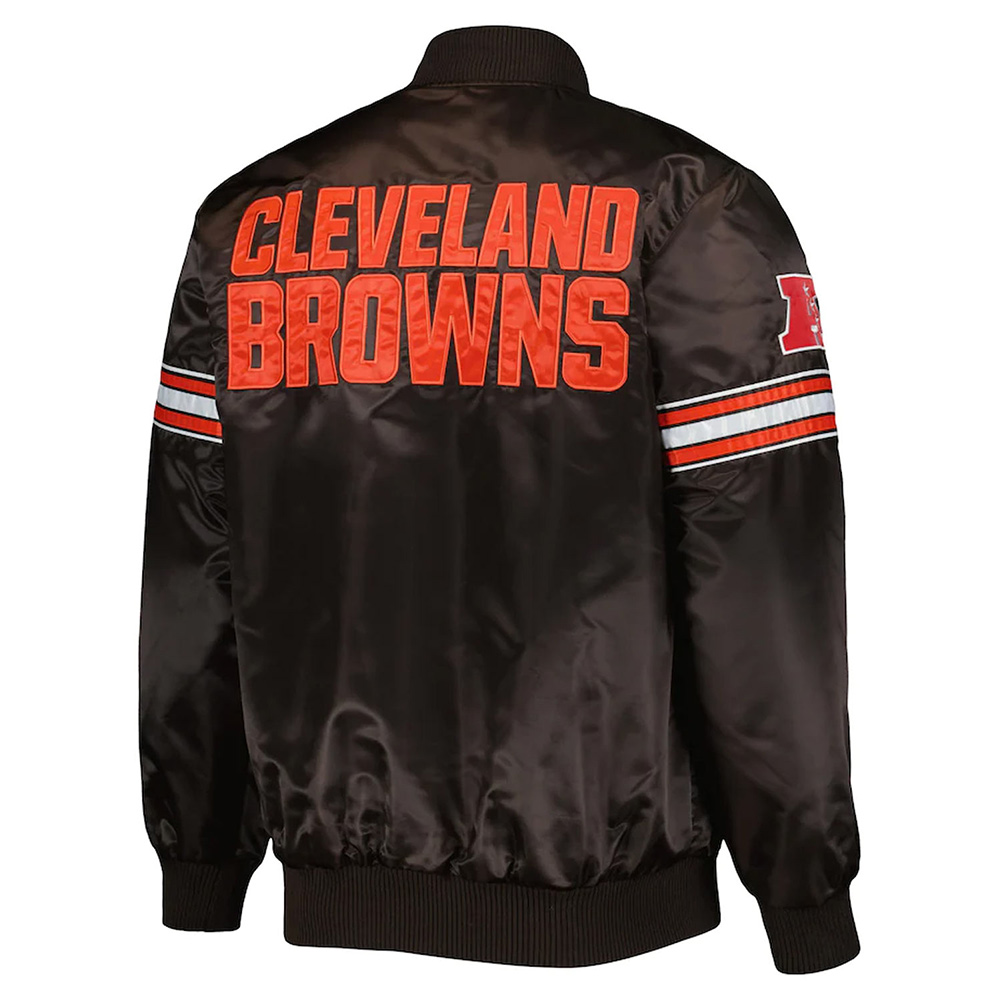Cleveland Browns The Pick and Roll Brown Satin Jacket - Image 2
