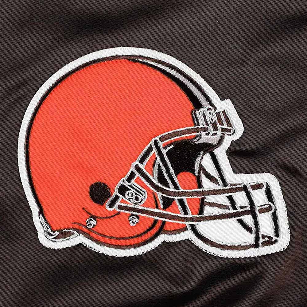 Cleveland Browns The Pick and Roll Brown Satin Jacket - Image 4