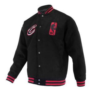 Cleveland Cavaliers Logoman Shadow Black Varsity Jacket