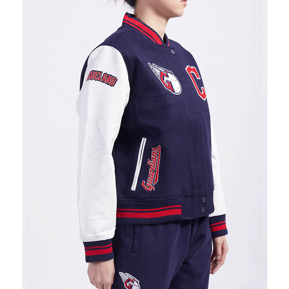 Retro Classic Rib Cleveland Guardians Varsity Jacket - Image 5
