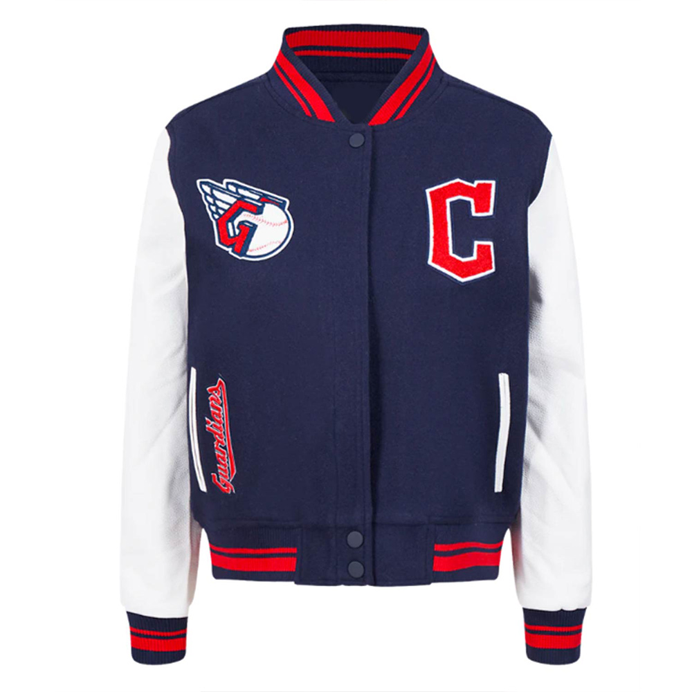 Retro Classic Rib Cleveland Guardians Varsity Jacket