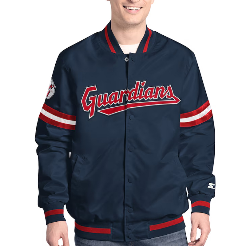 Cleveland Guardians Scout Varsity Satin Jacket