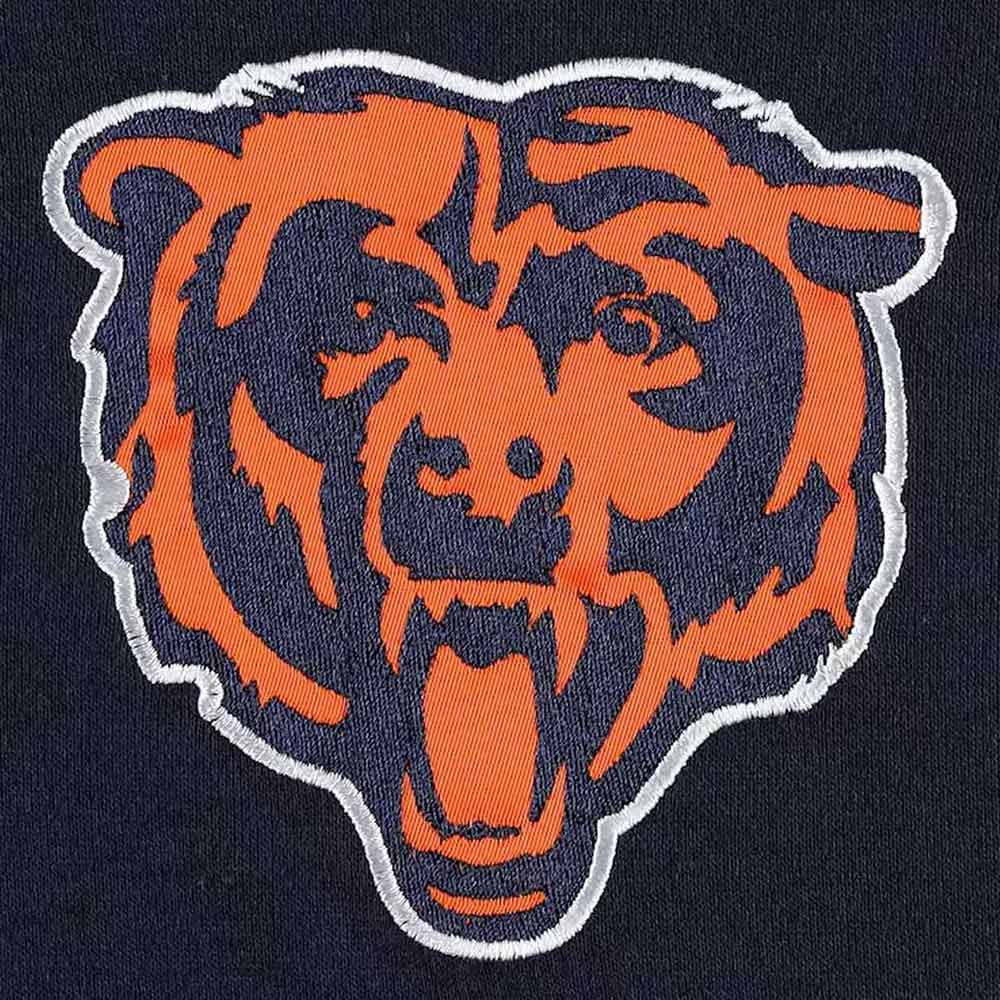 Chicago Bears Defender College Navy Hoodie Varsity Jacket - Image 4