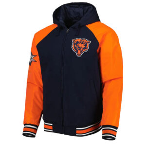 Chicago Bears Defender College Navy Hoodie Varsity Jacket