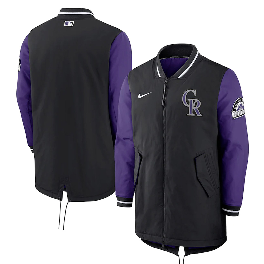 Dugout Performance Colorado Rockies Purple and Black Jacket - Image 3