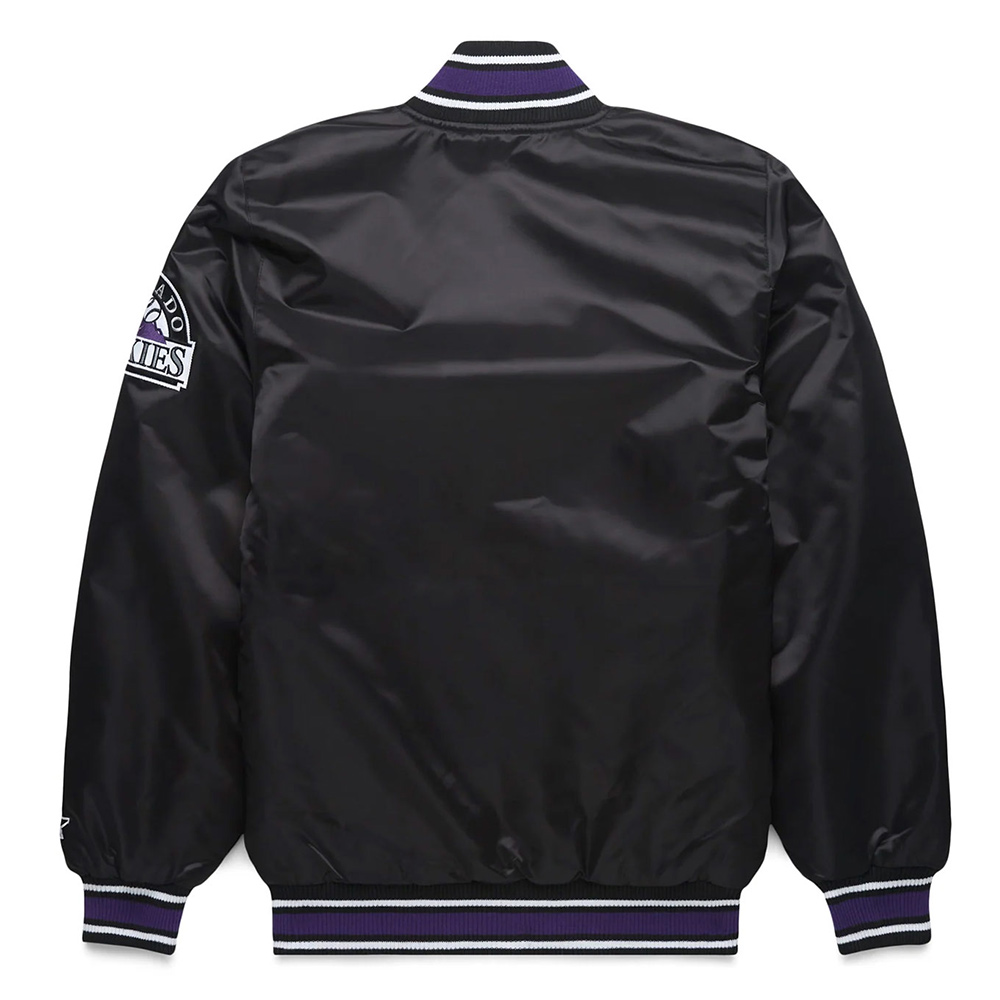 Colorado Rockies Classic Black Satin Jacket - Image 2
