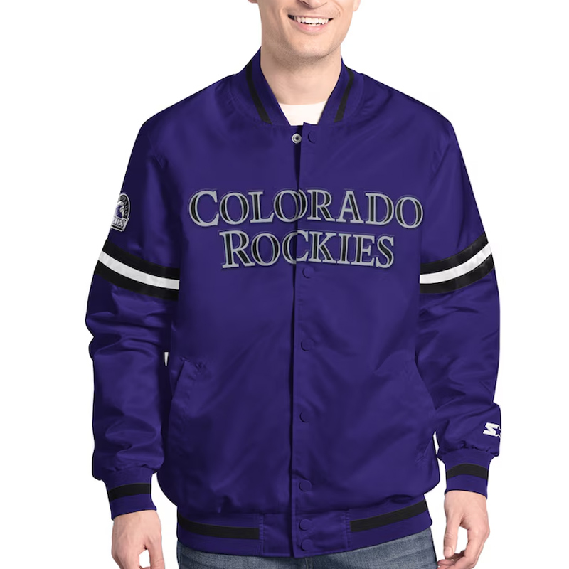 Colorado Rockies Scout Varsity Satin Jacket