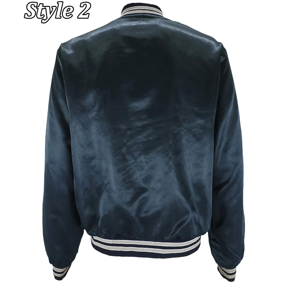 Dallas Cowboys 1990's Satin Navy Blue Jacket - Image 4