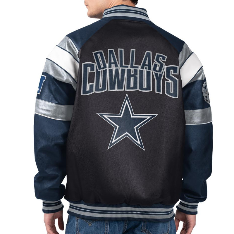 Dallas Cowboys G-III Faux Varsity Leather Jacket - Image 2
