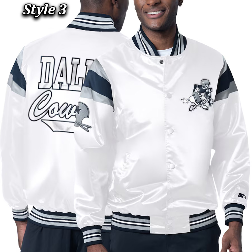 Dallas Cowboys Heavyweight Satin Jacket - Image 9
