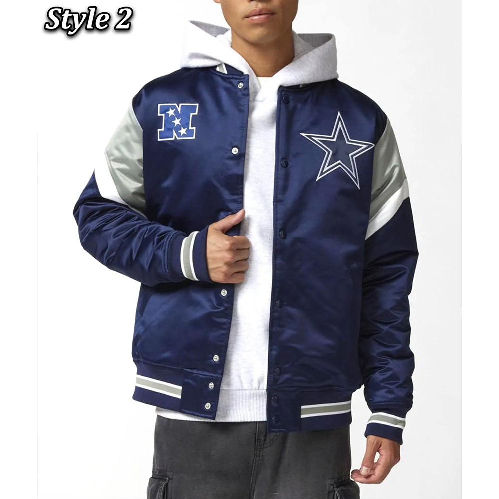 Dallas Cowboys Heavyweight Satin Jacket - Image 8