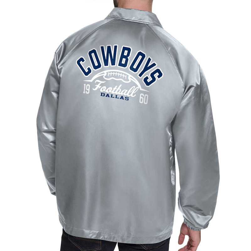 Dallas Cowboys Retro Logo Coaches Jacket - Image 4
