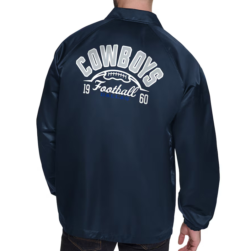 Dallas Cowboys Retro Logo Coaches Jacket - Image 3
