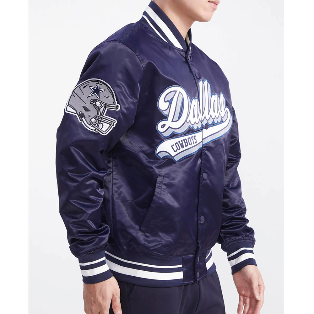 Dallas Cowboys Script Tail Midnight Navy Jacket - Image 3