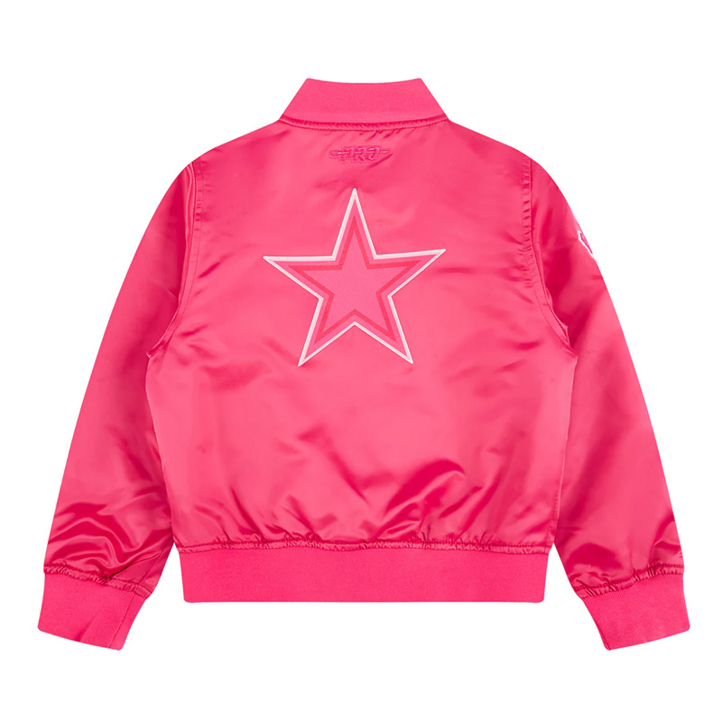 Dallas Cowboys Triple Pink Satin Jacket - Image 2