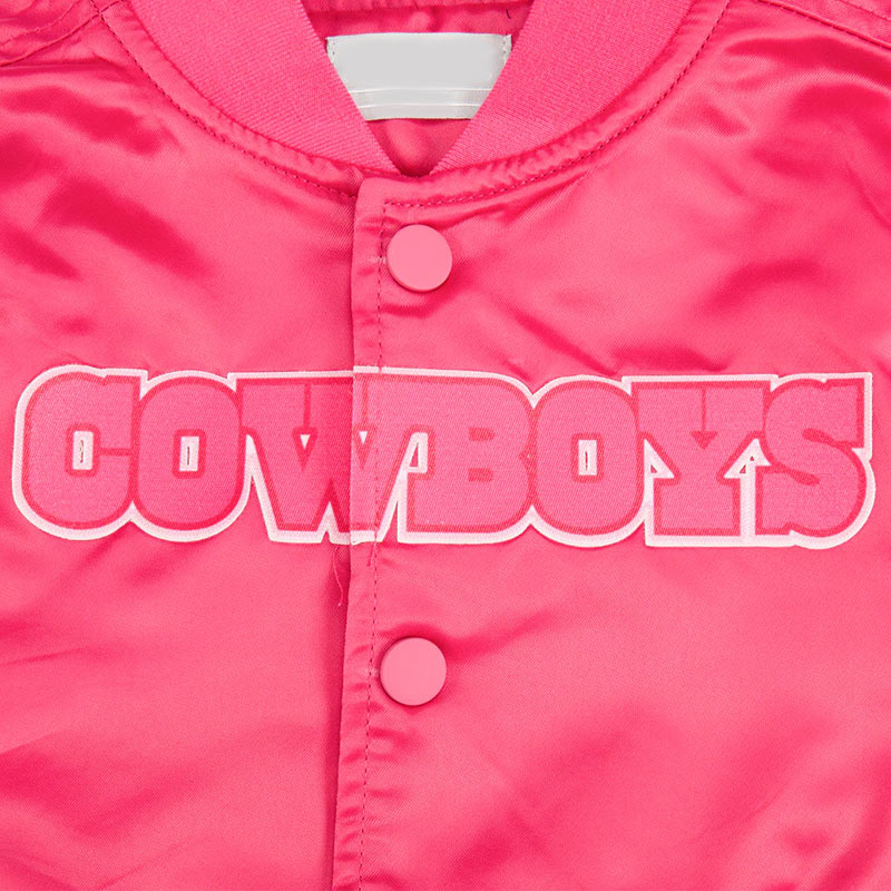 Dallas Cowboys Triple Pink Satin Jacket - Image 5