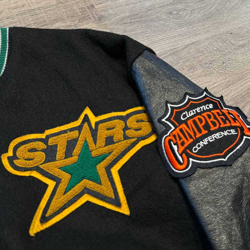 Dallas Stars 90's Black Varsity Jacket - Image 3