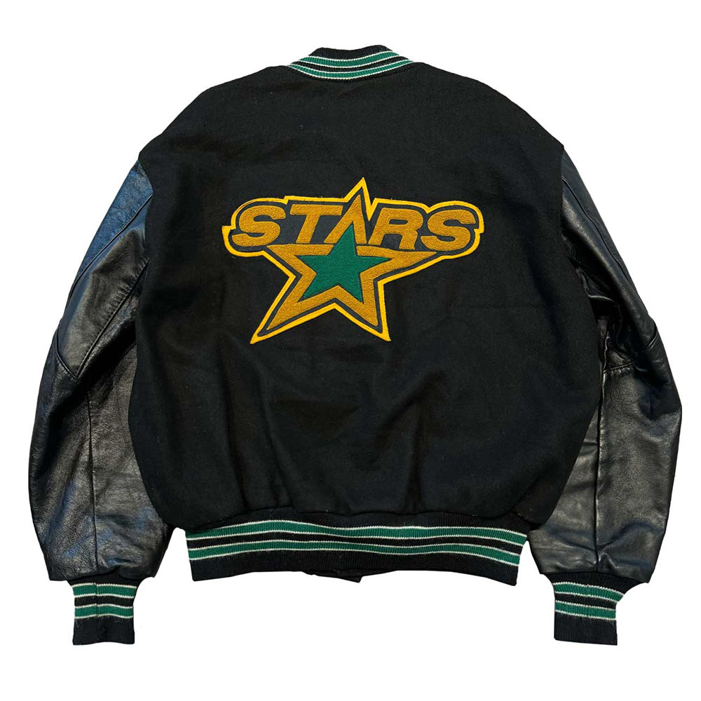 Dallas Stars 90's Black Varsity Jacket - Image 2