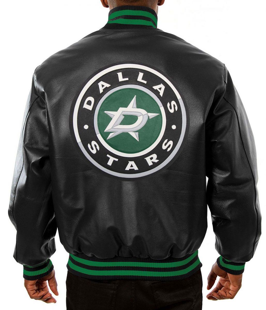 Varsity Dallas Stars Black Leather Jacket - Image 2