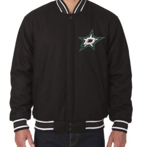 Varsity Dallas Stars Black Wool Jacket