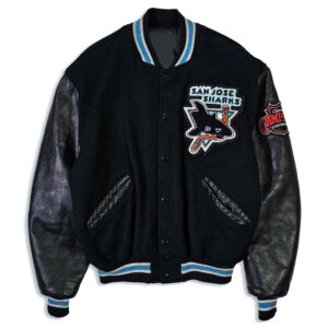 90's San Jose Sharks Delong Black Varsity Jacket