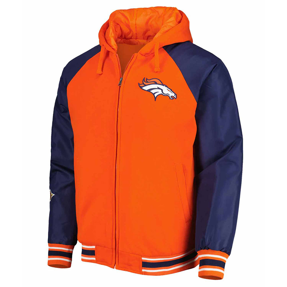 Denver Broncos 3X Champions Defender Hoodie Varsity Jacket