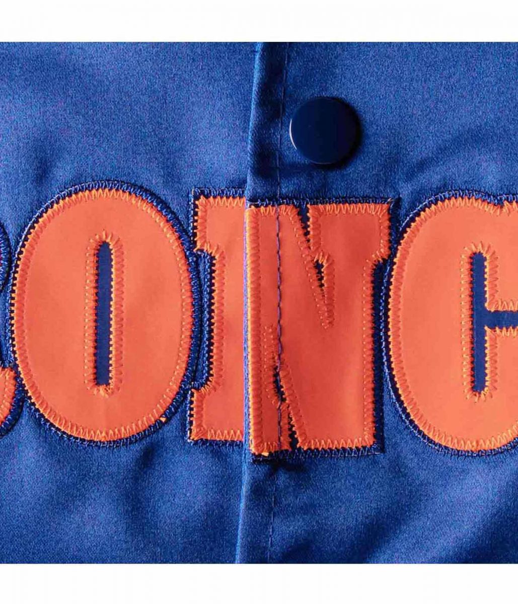 Bomber Denver Broncos Royal Blue Satin Jacket - Image 4