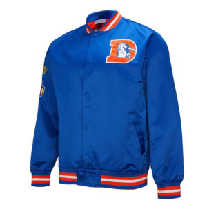 Denver Broncos Double Down Royal Satin Jacket