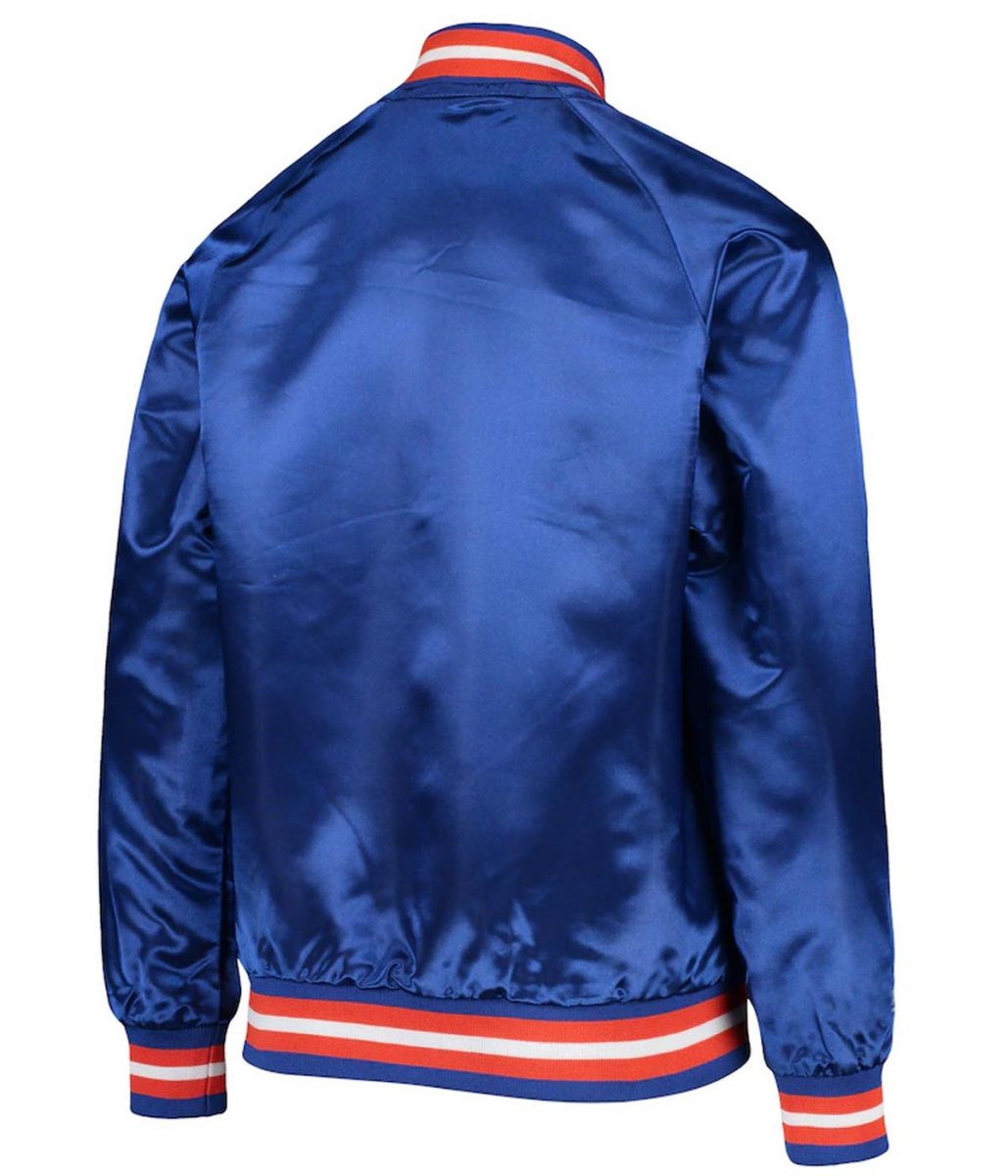 Bomber Denver Broncos Royal Blue Satin Jacket - Image 2
