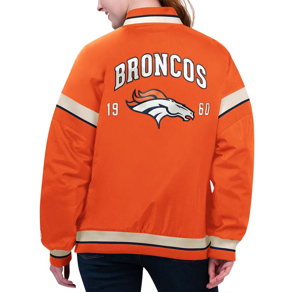 Denver Broncos Tournament Orange Varsity Jacket - Image 2