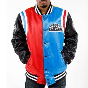Denver Nuggets Color Block Satin Jacket