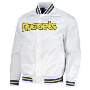 Denver Nuggets Throwback Wordmark White Jacket