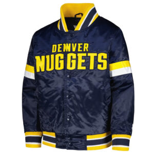 Denver Nuggets Youth Home Game Navy Satin Jacket