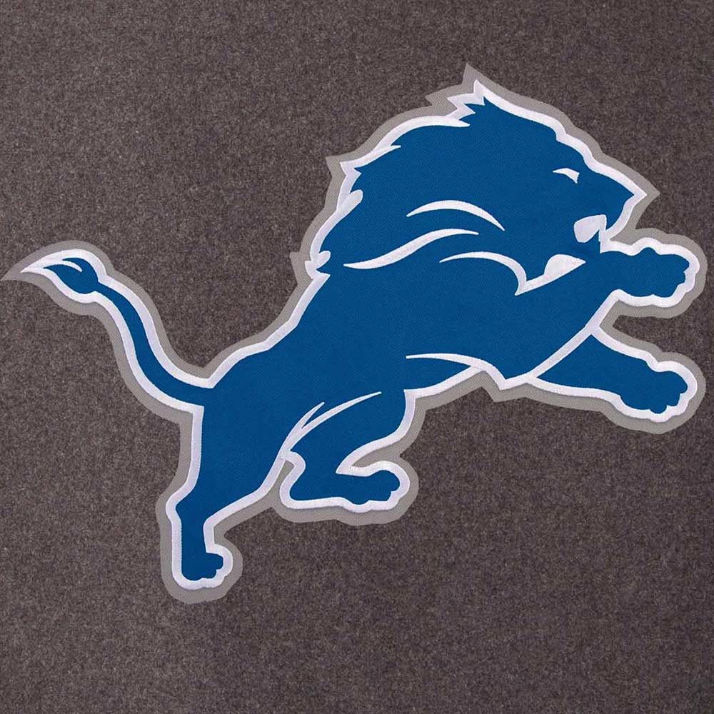 Detroit Lions Varsity Black and Charcoal Jacket - Image 3