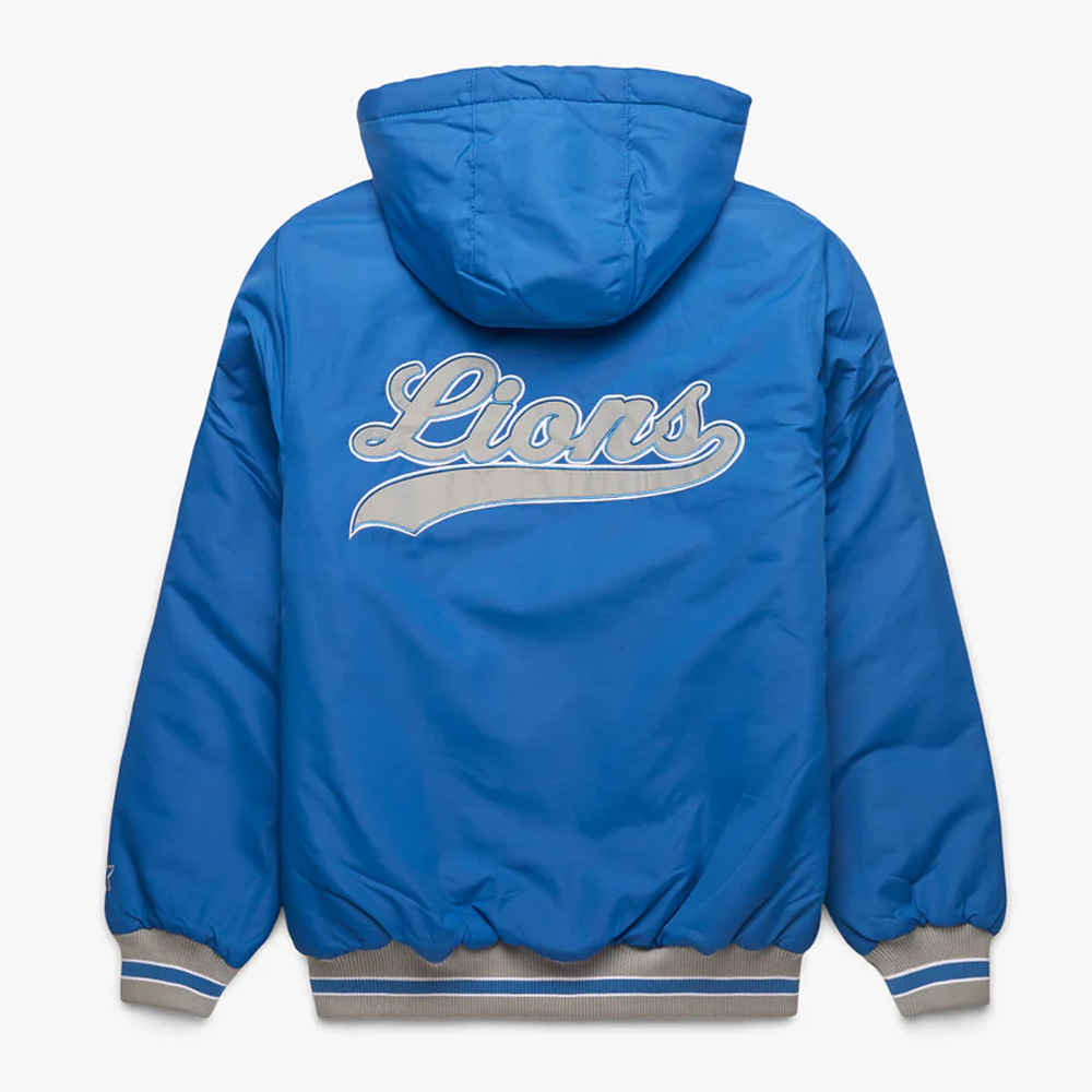 Detroit Lions Blue Hooded Jacket - Image 2