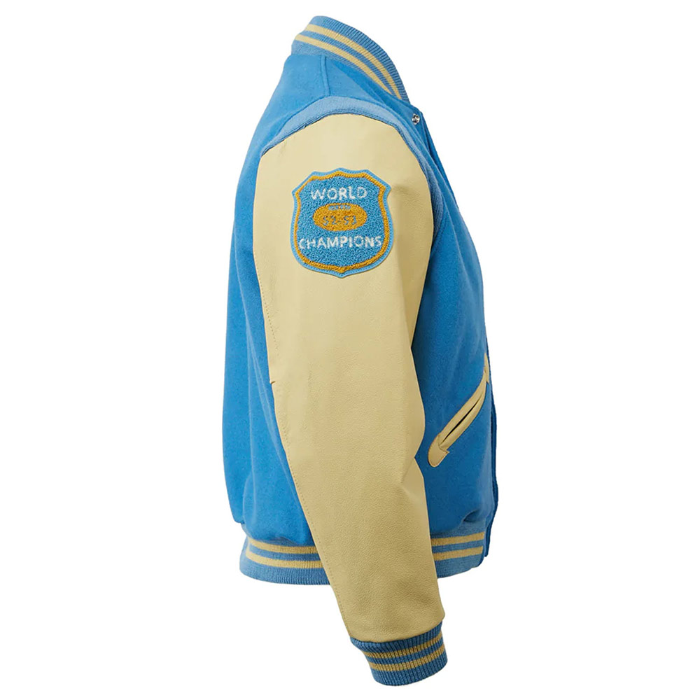 Detroit Lions 9 Matthew Stafford Varsity Jacket - Image 3