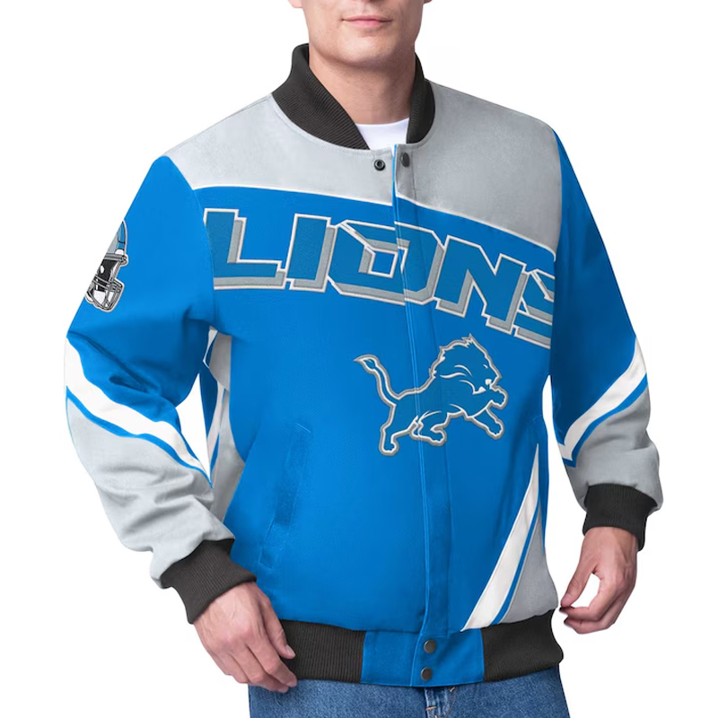 Detroit Lions Maximum Racing Blue Jacket