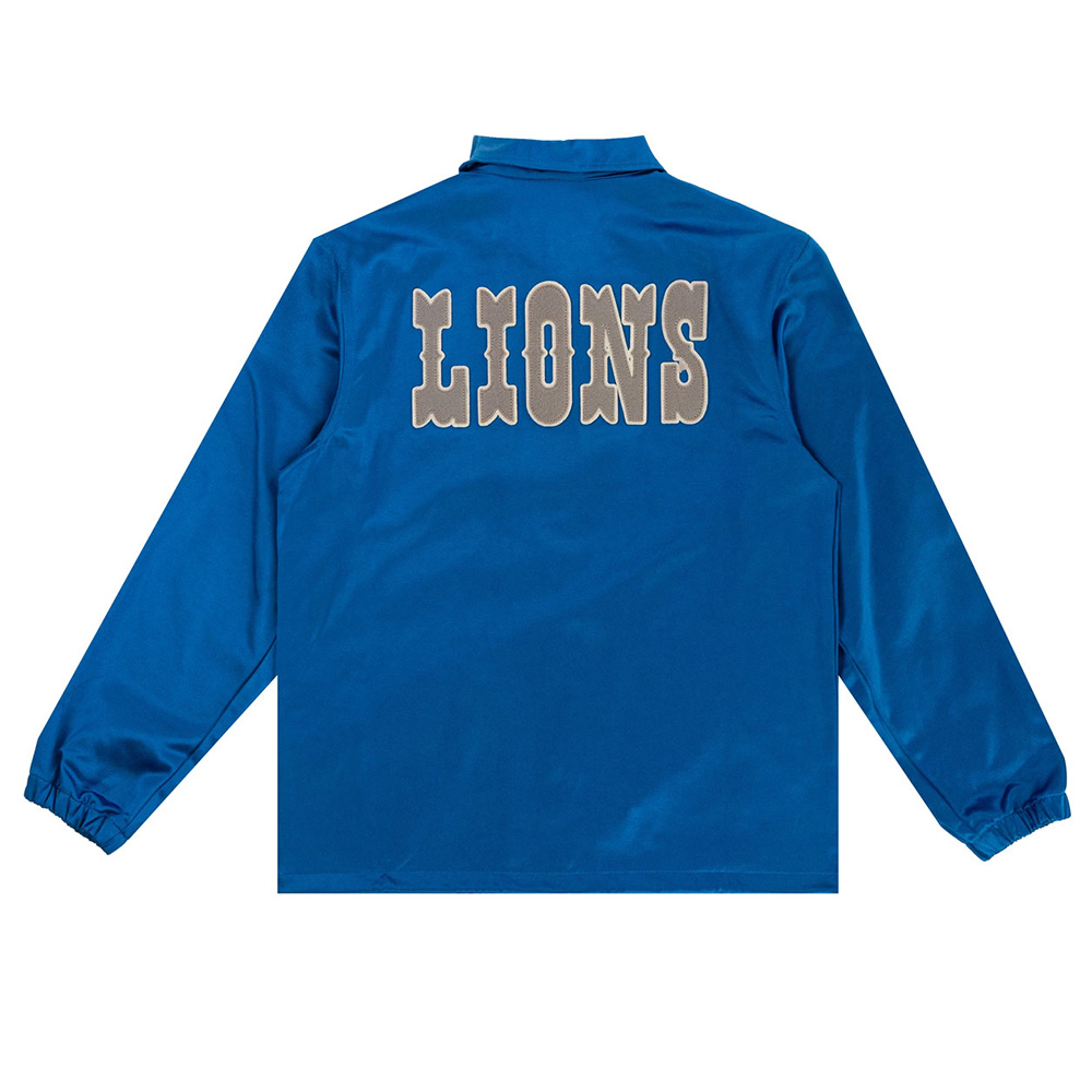 Detroit Lions Royal Satin Windbreaker - Image 2