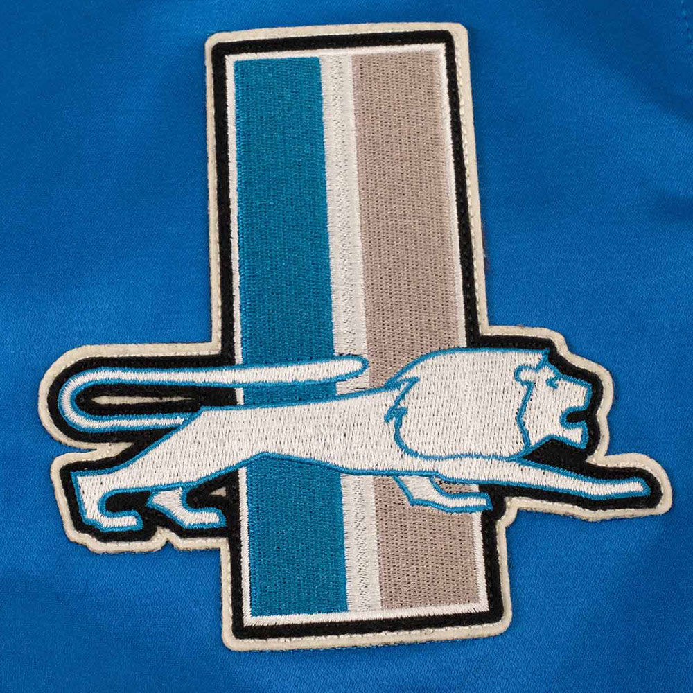Detroit Lions Royal Satin Windbreaker - Image 4