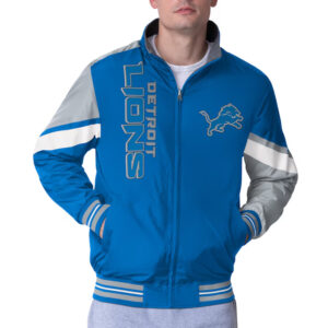 Detroit Lions Strong Arm Blue Full-Zip Jacket
