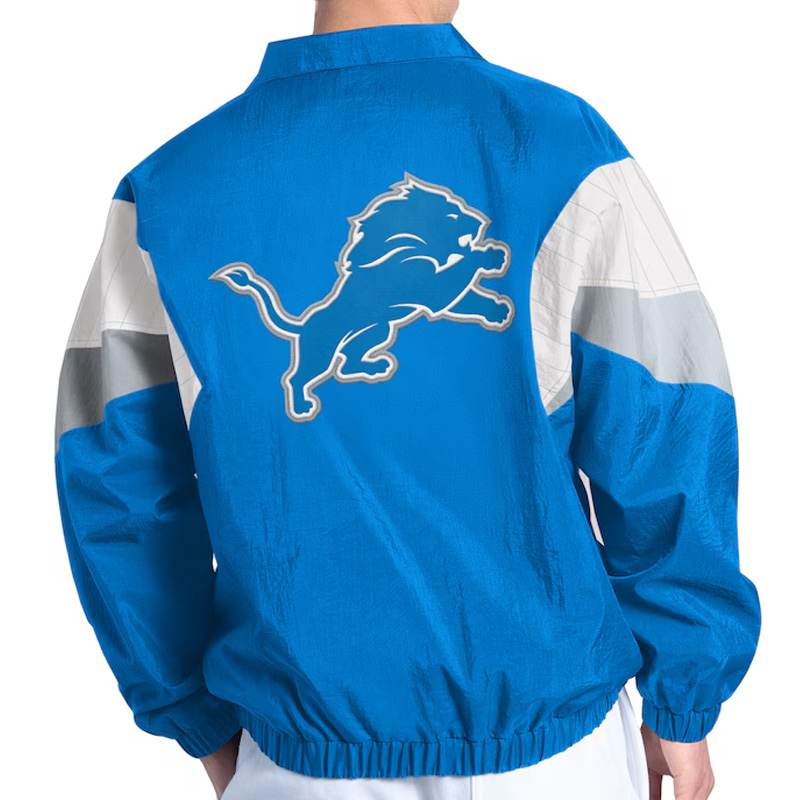 Detroit Lions Yard Line Blue Full-Zip Jacket - Image 2