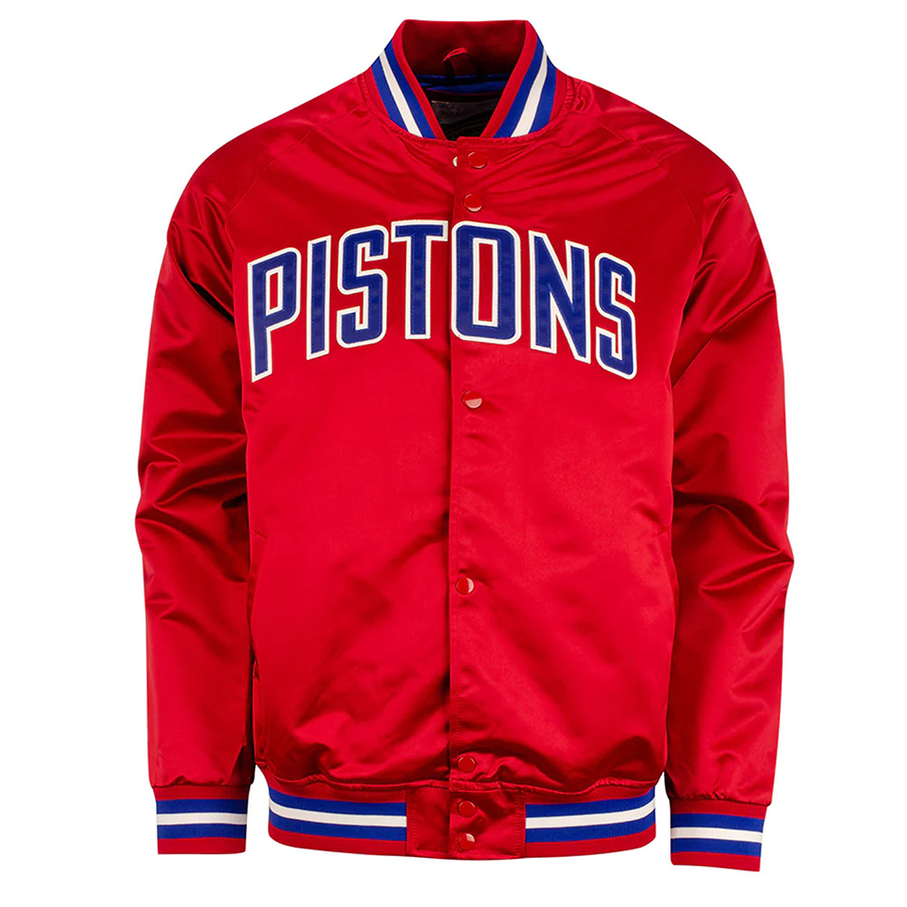 Detroit Pistons Red Lightweight Satin Jacket