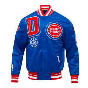 Detroit Pistons Mashup Classic Rib Satin Jacket