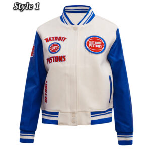 Retro Classic Rib Detroit Pistons Varsity Jacket