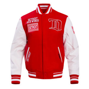 Detroit Red Wings Retro Classic Rib Varsity Jacket