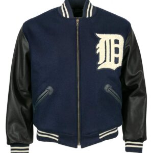 Black and Blue Detroit Tigers 1955 Letterman Jacket